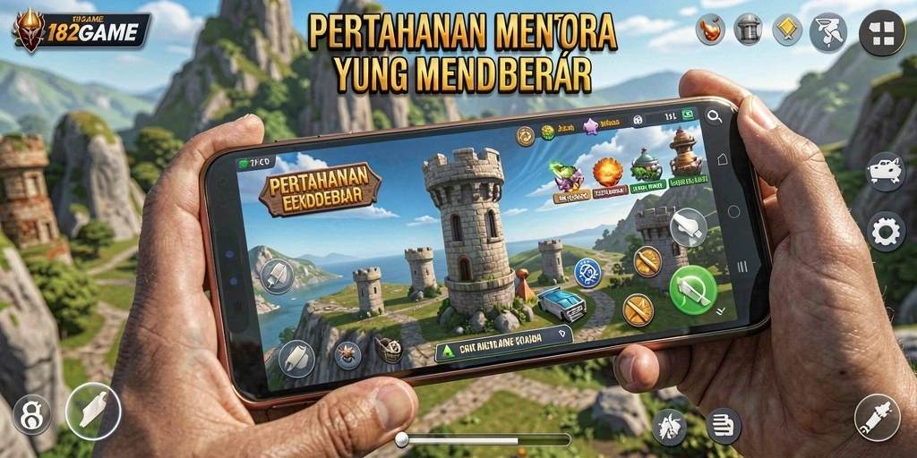 Gameplay seru dan menegangkan di 182GAME Tower Defense.