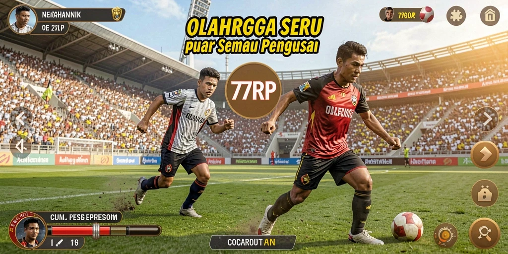 Tangkapan layar utama dari gameplay 77RP yang menampilkan pertandingan seru.