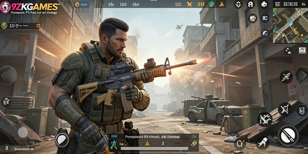 Gameplay seru 9ZKGAMES dengan pertempuran penuh aksi.