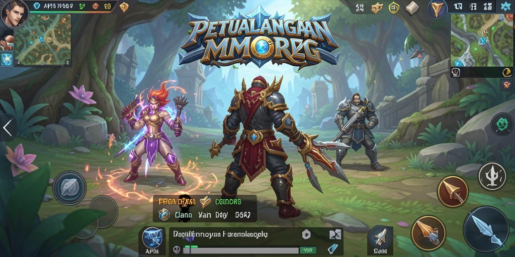 Tangkapan layar dari gameplay epik dalam API36 MMORPG.