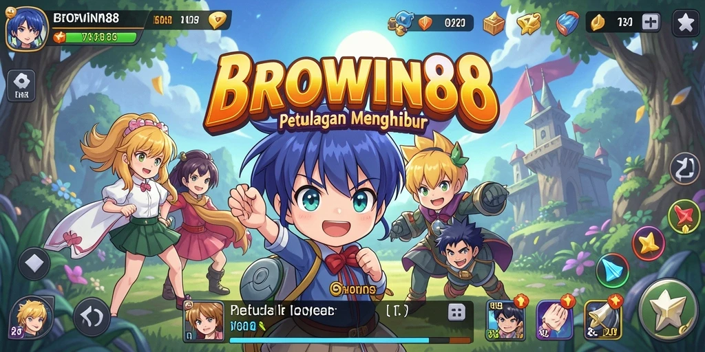 Tampilan gameplay BROWIN88 yang penuh warna dan aksi.
