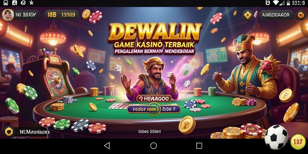 Tampilan gameplay menarik dari DEWALIN dengan berbagai permainan Kasino.