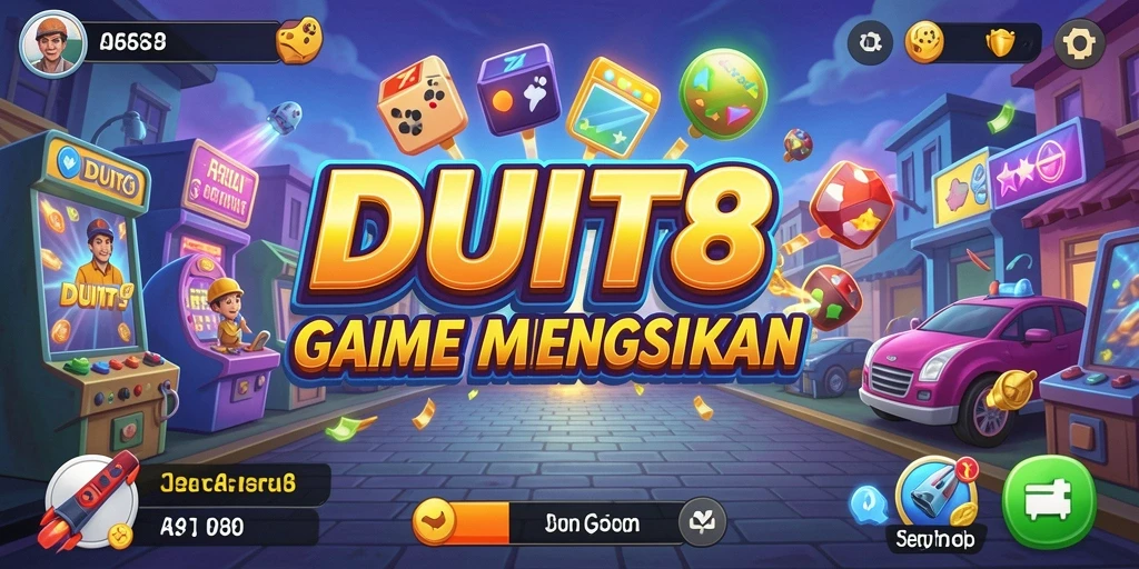 Tampilan menarik dari gameplay seru DUIT8 pada game Arcade.