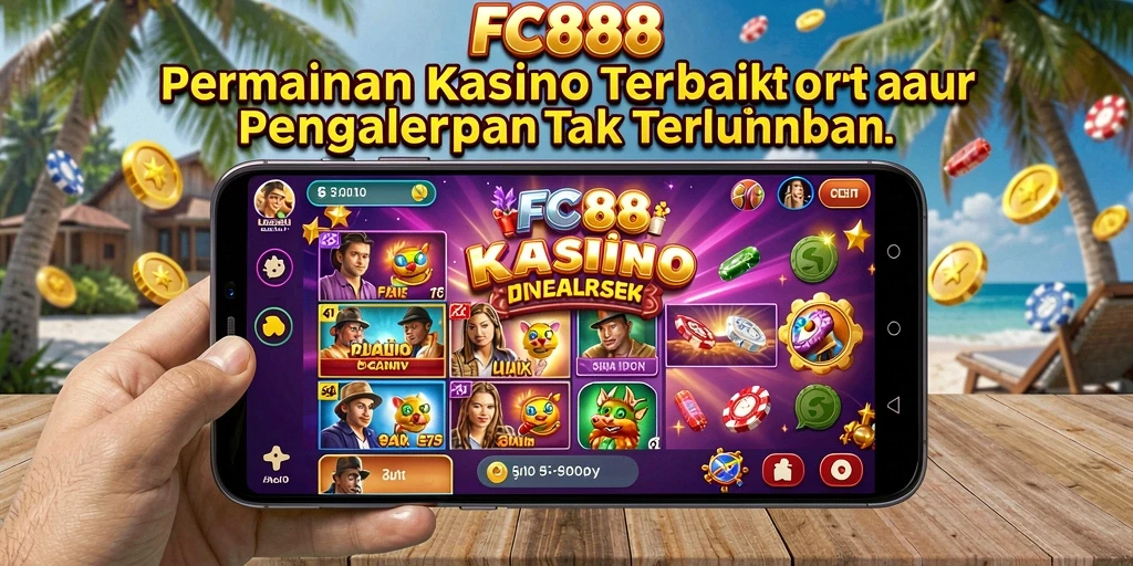 Gameplay FC888 yang seru dengan tampilan kasino yang menakjubkan.