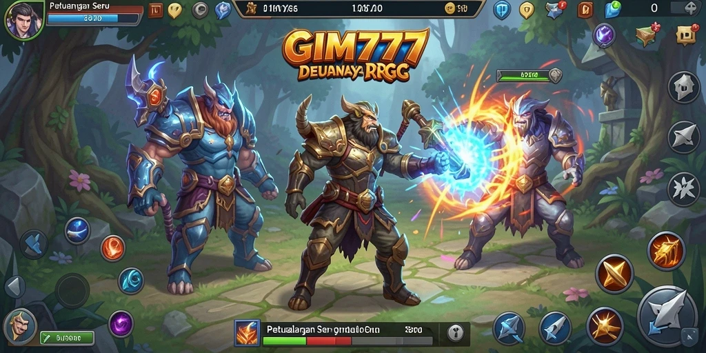 Tampilan intimidasi dari pertarungan dalam game RPG yang mendebarkan.