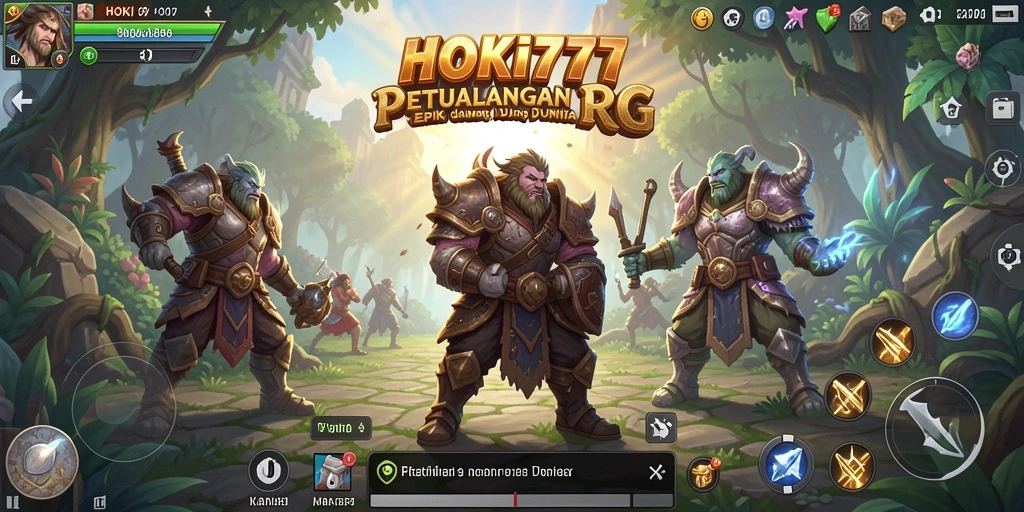 Tampilan gameplay HOKI777 yang epik dan menantang.