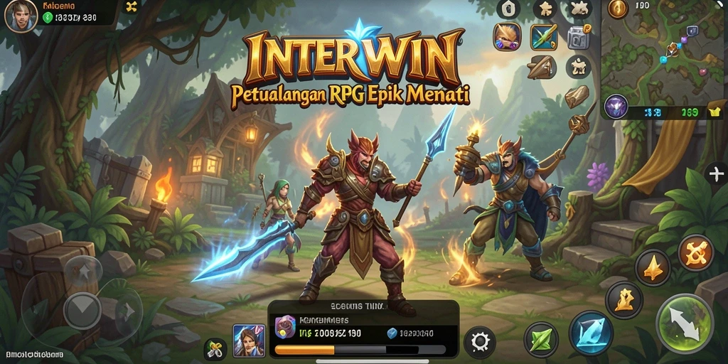 Tampilan gameplay yang menarik dalam game RPG INTERWIN.