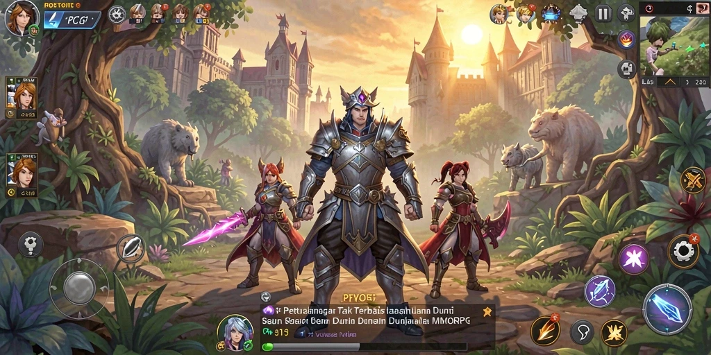 Screenshot utama PG11 menampilkan gameplay seru dalam dunia MMORPG.