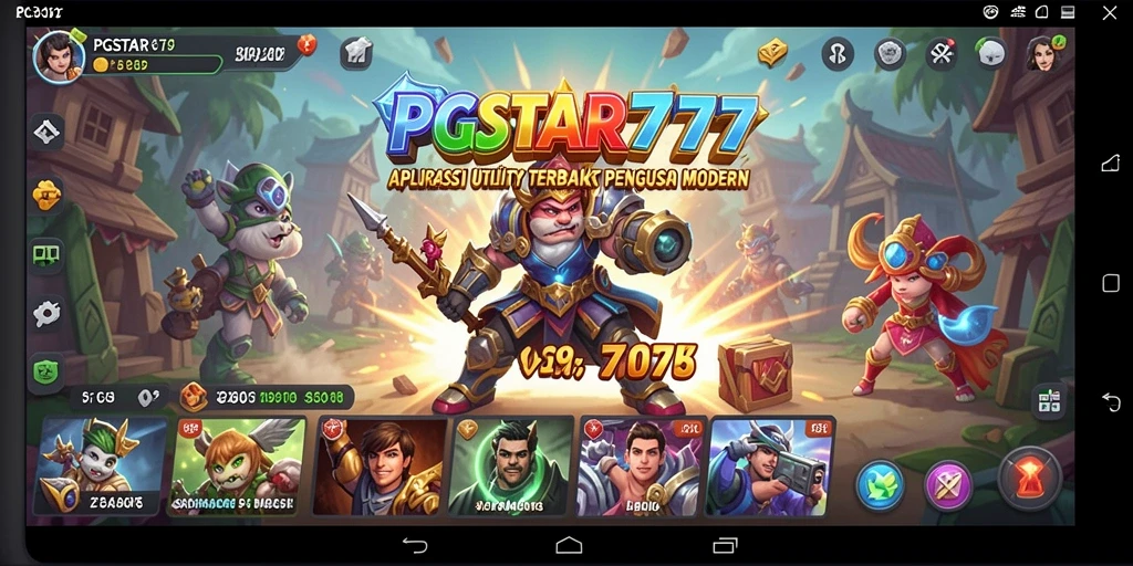 Screenshot tampilan aplikasi PGSTAR777 yang menampilkan fitur Utility yang bermanfaat.
